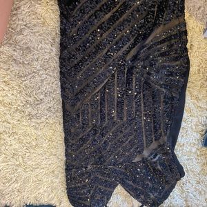 Black sparkle mini dress